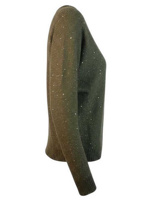 maglia donna paillettes militare La fileria | 14203-33003480